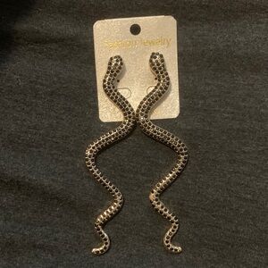 Fashion Jewelry Gold Snake Earrings